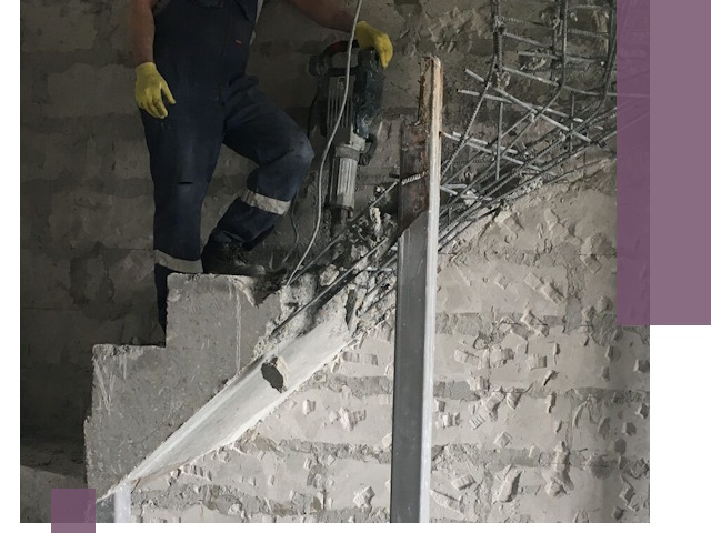 Демонтаж металлических и бетонных лестниц в Новосибирске