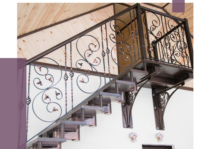 Кованые лестницы в Новосибирске от 79295 руб. под ключ