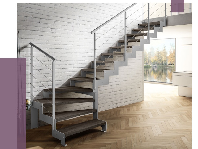 Г-образные лестницы под ключ в Новосибирске от 36852 руб. | ПРОЛЁТ-Нвс