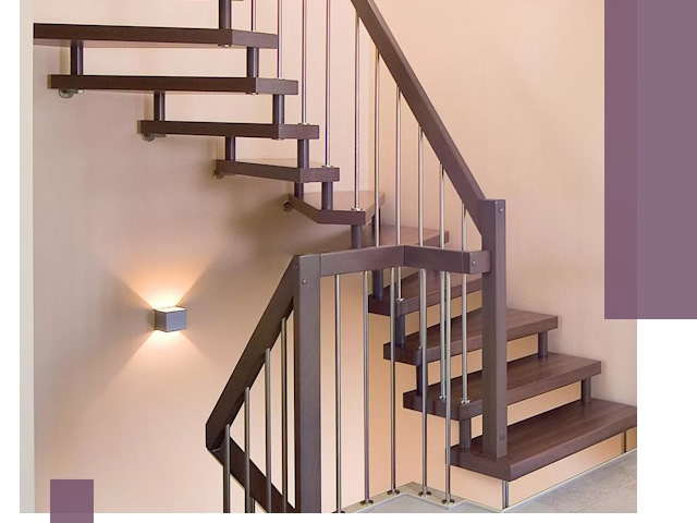 Изготовление лестниц на больцах в Новосибирске под ключ