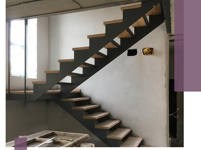 Изготовление лестниц на металлокаркасе в Новосибирске от производителя