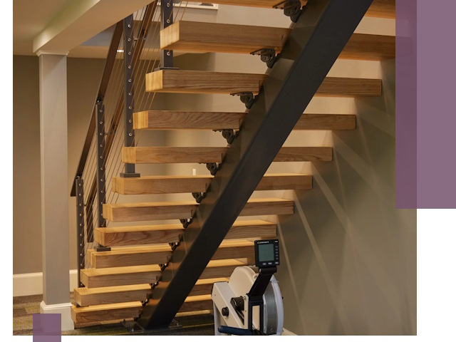 Лестницы на монокосоурах под ключ в Новосибирске - изготовление и монтаж