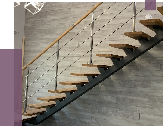 Изготовление лестниц на монокосоуре в Новосибирске от 75737 руб. 