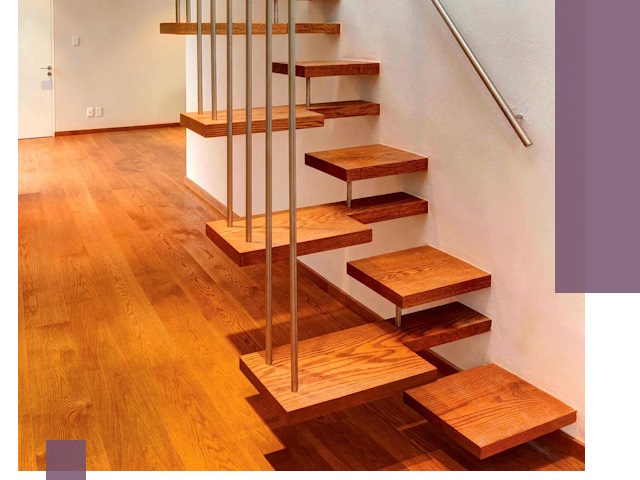 Лестницы «гусиный шаг» на заказ в Новосибирске для узких пространств