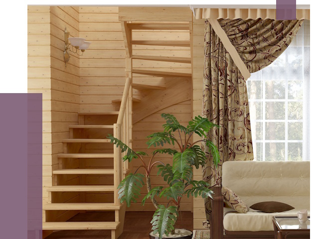 Лестницы для дачи в Новосибирске от 75483 руб.  | ПРОЛЁТ-Нвс