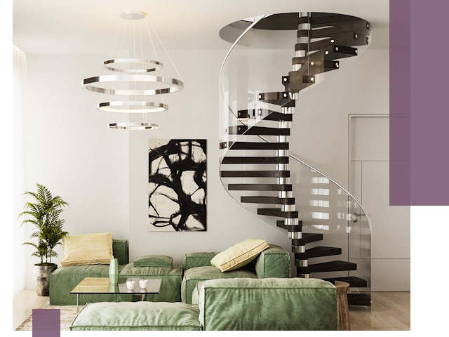 Лестницы для двухуровневой квартиры в Новосибирске — изготовление и монтаж