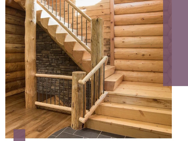 Лестницы в баню под заказ и профессиональный монтаж в Новосибирске