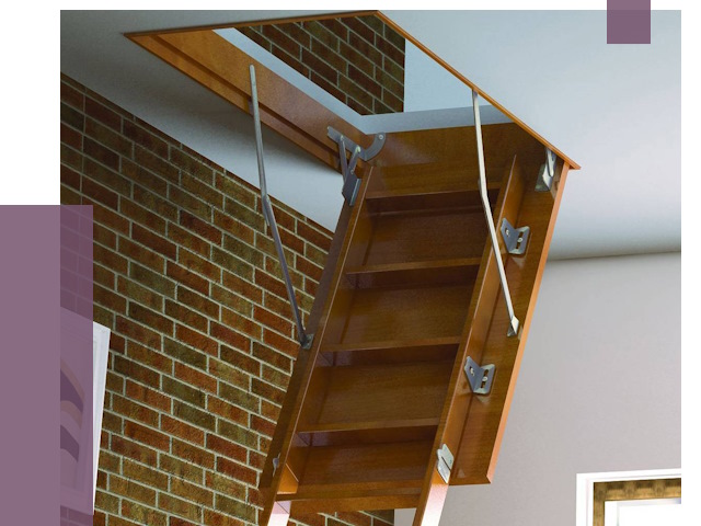 Установка чердачной лестницы в Новосибирске от 7777 руб. | ПРОЛЁТ-Нвс