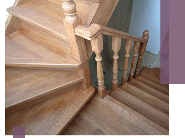 Дубовые лестницы под ключ в Новосибирске: изготовление и монтаж