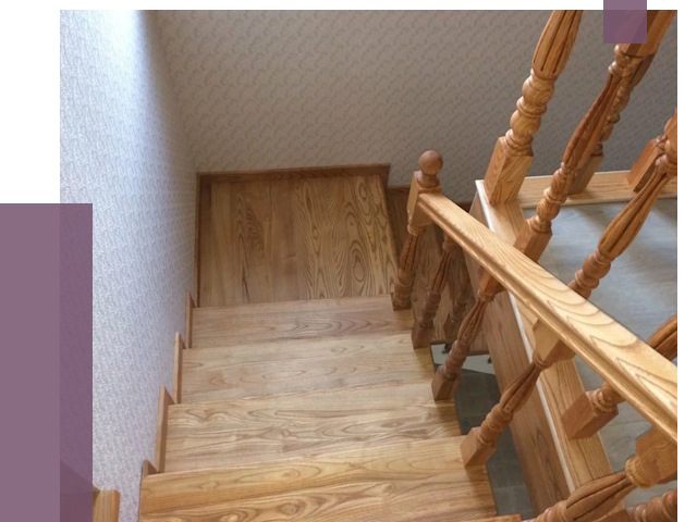 Сосновые лестницы в Новосибирске под ключ от 8031 руб.  | ПРОЛЁТ-Нвс