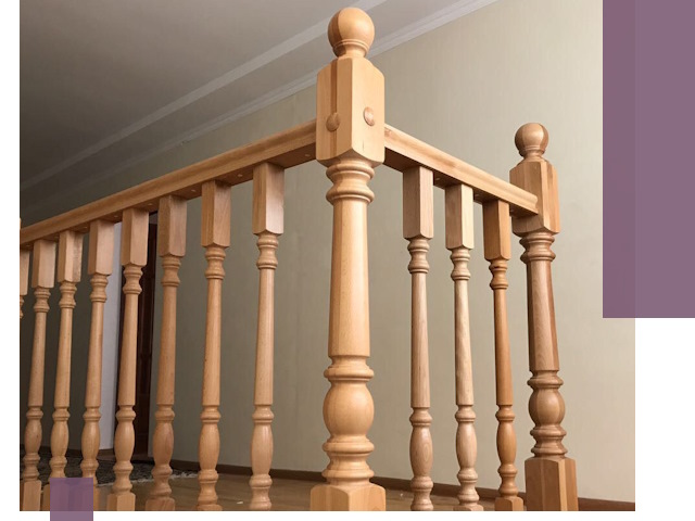 Деревянные перила на заказ в Новосибирске: монтаж и изготовление