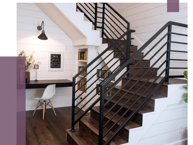 Перила для лестницы в доме в Новосибирске от 7370 руб. — ПРОЛЁТ-Нвс