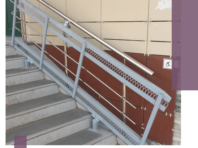 Изготовление откидных пандусов под ключ в Новосибирске