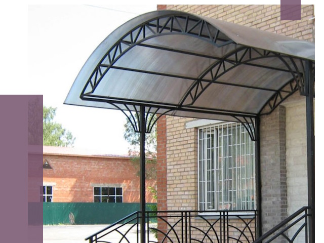 Металлические навесы и козырьки в Новосибирске от 12708 руб.