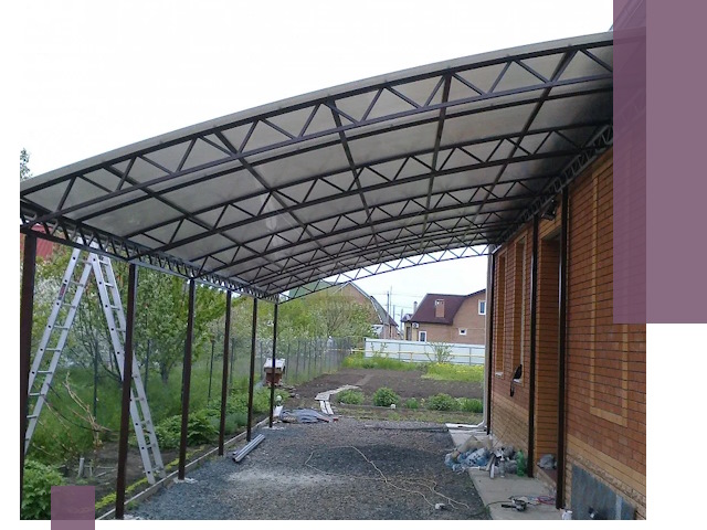 Профессиональный монтаж навесов под ключ в Новосибирске