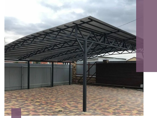 Недорогие навесы под ключ в Новосибирске — изготовление и монтаж