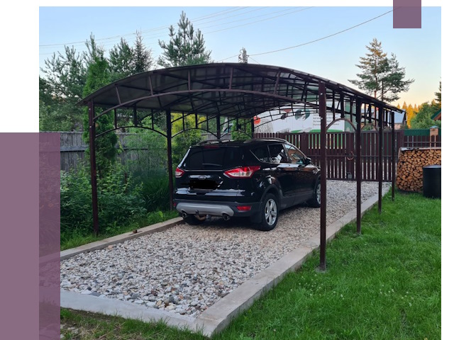 Навесы для автомобиля в Новосибирске от 13063 руб.  | ПРОЛЁТ-Нвс