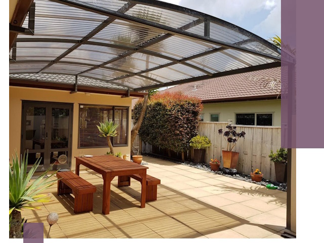 Навесы во двор под ключ в Новосибирске — изготовление и монтаж