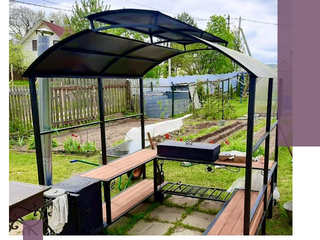 Навесы для барбекю в Новосибирске: изготовление, монтаж и демонтаж