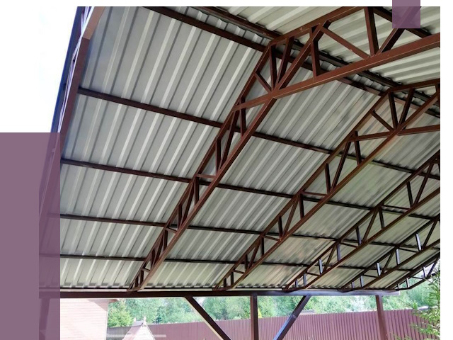 Навесы из профнастила в Новосибирске от 7320 руб. | ПРОЛЁТ-Нвс