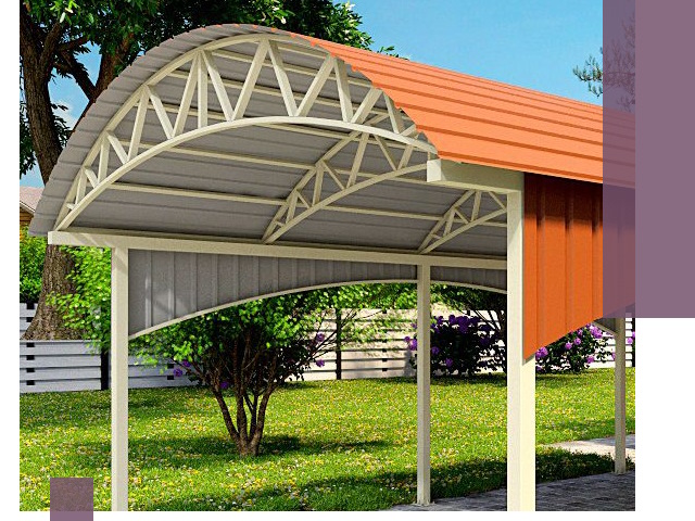 Навесы из профнастила под ключ в Новосибирске — установка и монтаж