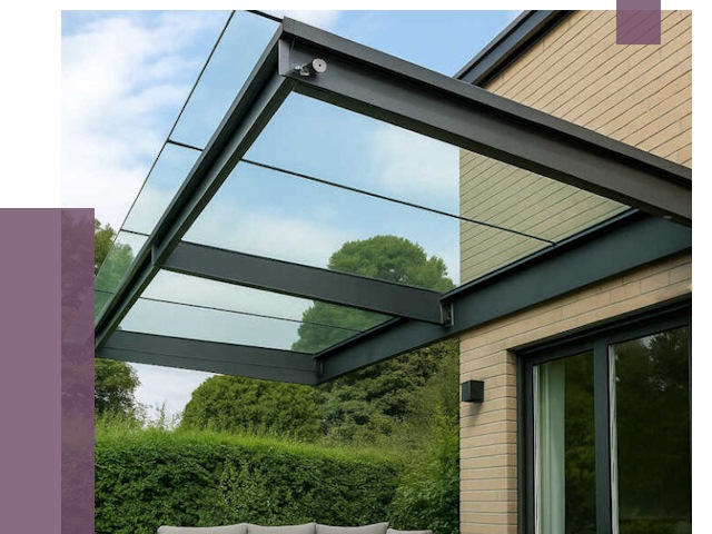 Стеклянные навесы и козырьки в Новосибирске от 12199 руб.