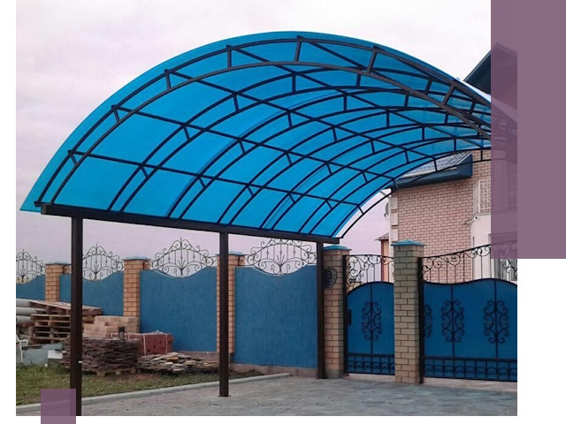 Арочные навесы под ключ в Новосибирске — изготовление и монтаж