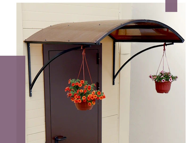 Козырьки над входом в Новосибирске от 14741 руб.  | ПРОЛЁТ-Нвс