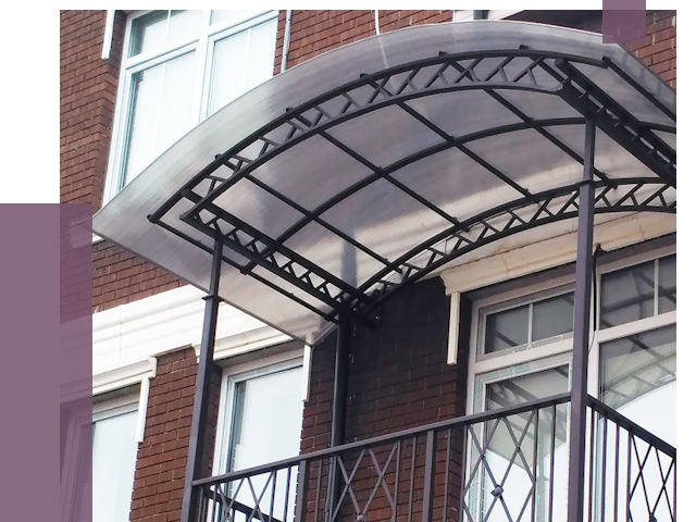 Козырьки над балконом в Новосибирске от 8590 руб. | ПРОЛЁТ-Нвс