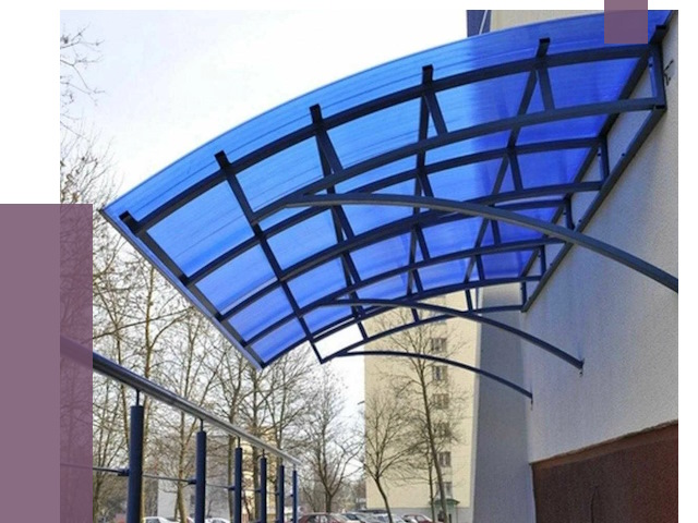 Козырьки из поликарбоната в Новосибирске от 4270 руб. под ключ | ПРОЛЁТ-Нвс