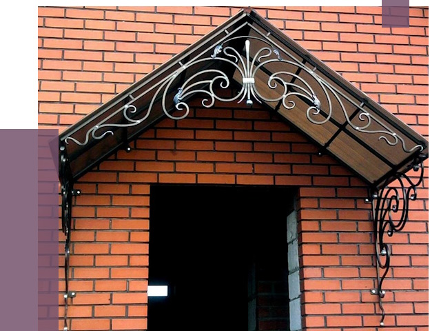 Металлические козырьки в Новосибирске от 10623 руб. 