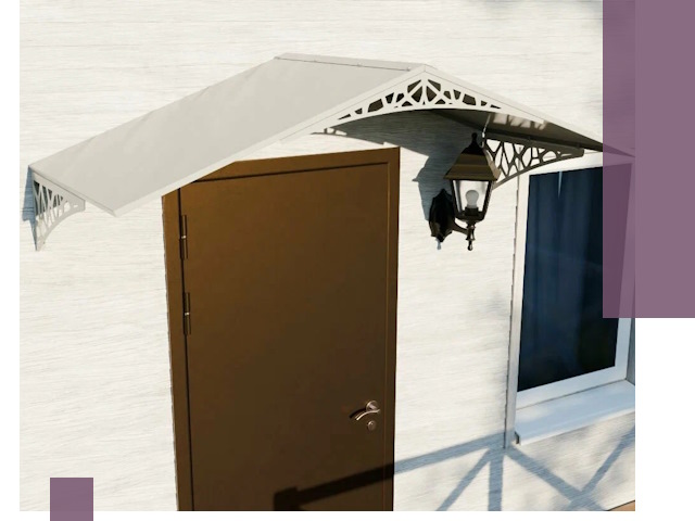 Металлические козырьки на входы и террасы в Новосибирске