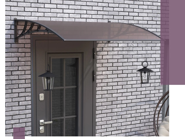 Недорогие козырьки и навесы под ключ в Новосибирске