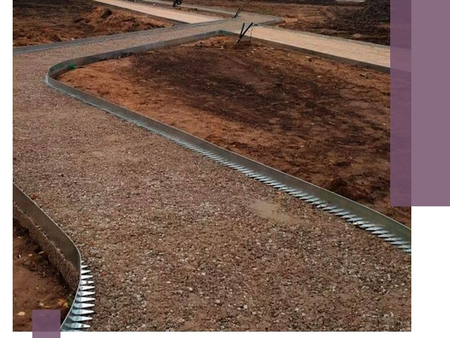 Металлические бордюры под ключ в Новосибирске — изготовление и монтаж