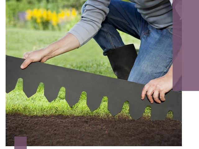 Металлические бордюры для газона в Новосибирске — изготовление и монтаж