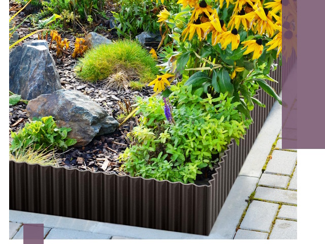 Металлические бордюры для клумб в Новосибирске — производство и монтаж