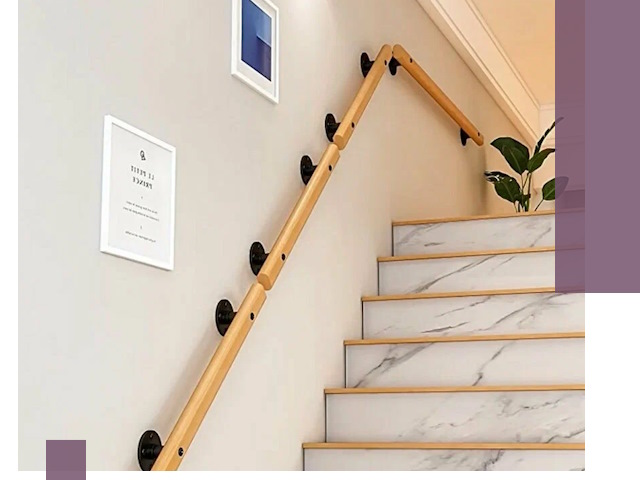 Поручни металлические и деревянные под ключ в Новосибирске