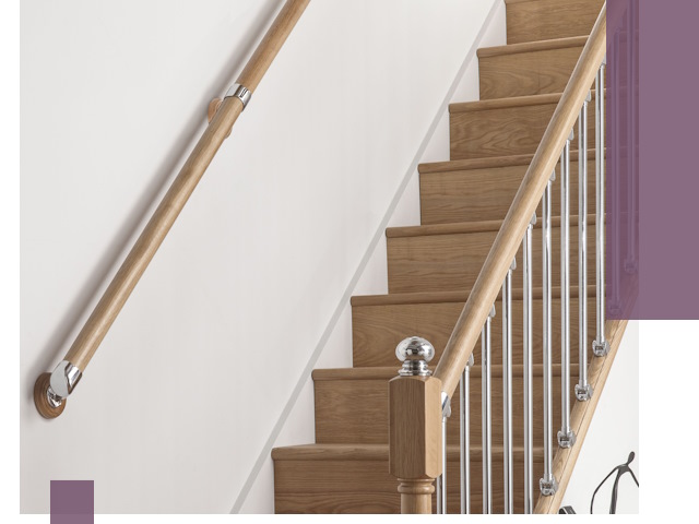 Пристенные поручни из стали и нержавейки под монтаж в Новосибирске